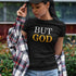 Black woman wearing fitted black Christian women&