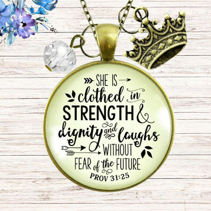 She Is Clothed In Strength &amp; Dignity Necklace