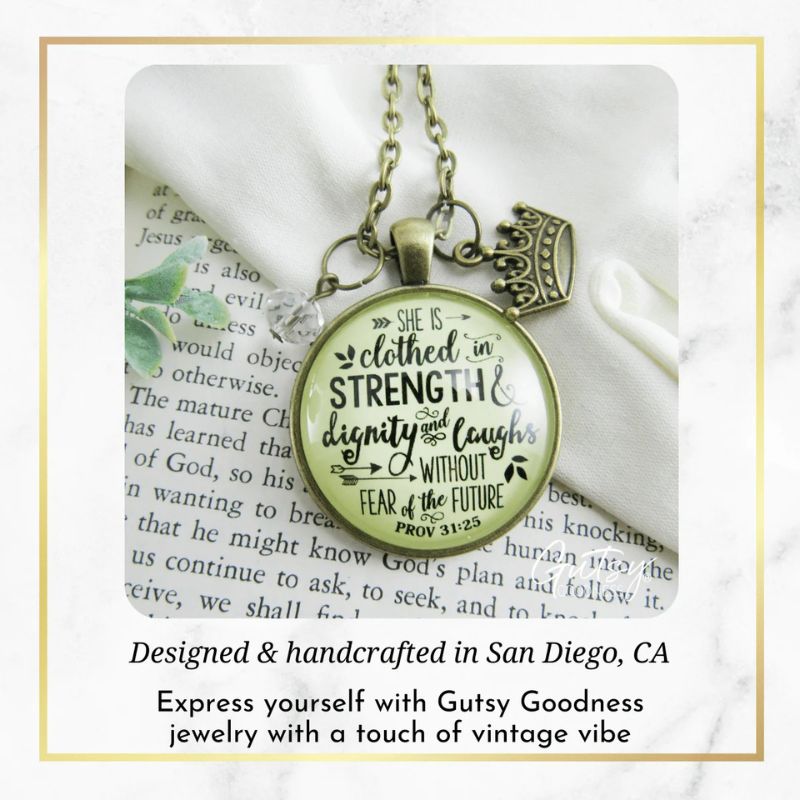 She Is Clothed In Strength &amp; Dignity Necklace