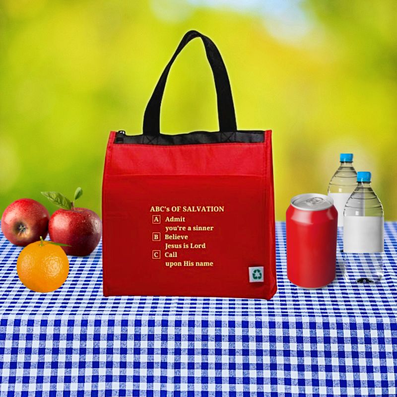 cooler tote lunch bag with Christian message