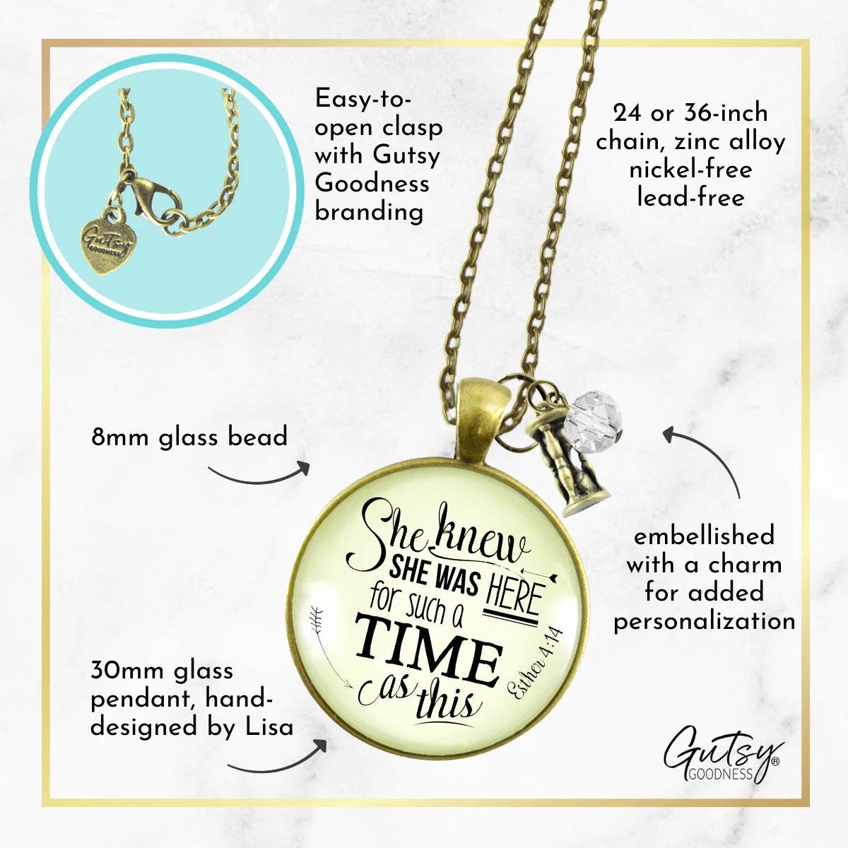 She Was Here For Such A Time Necklace - Amela&