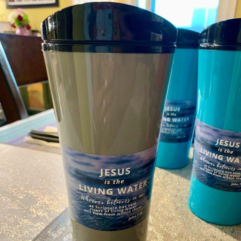 Drinkware Stickers - Jesus Is The Living Water (Pack of 5) - Amela&