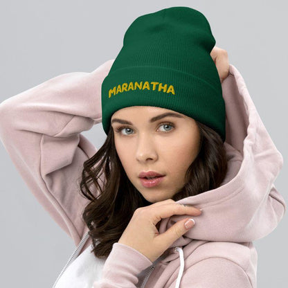 Maranatha Cuffed Christian Beanies - Amela&