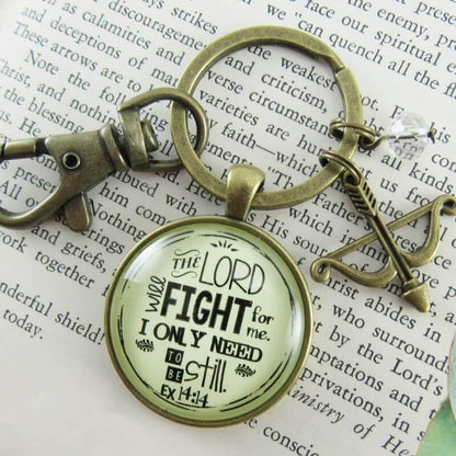 He Will Fight For You Keychain - Amela&