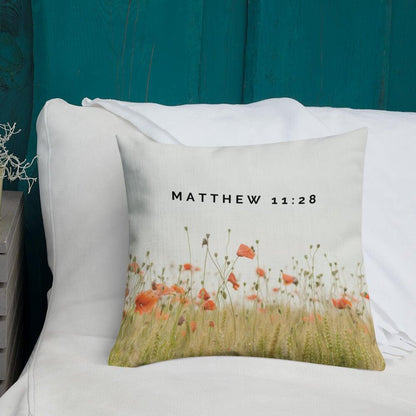 Matthew 11:28 - Come To Me 2-Sided Throw Pillow - Amela&